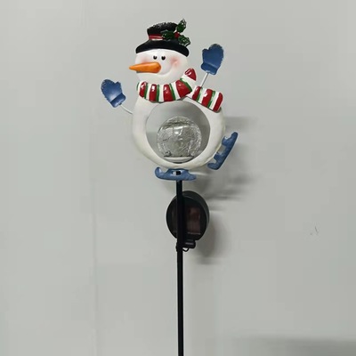 Christmas solar snowman inserted lights