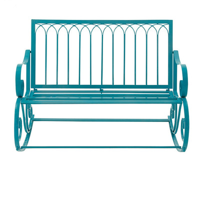 Home iron art double Rocking chair courtyard outdoor