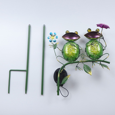 Double Frog Solar Lawn Lights Patio Decorative lights